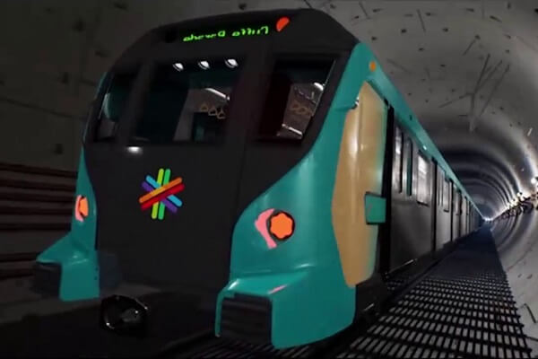 Mock up of metro coach unveiled for Mumbai Metro's Aqua Line