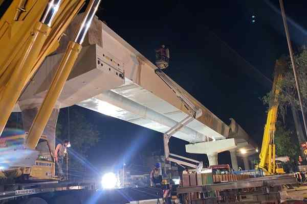 Second steel girder launched at Rawatpur, 400 U-Girders erected for Kanpur Metro so far