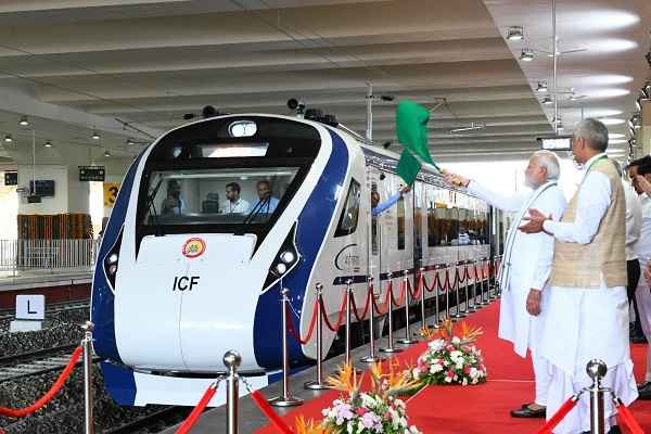 Third rake of Vande Bharat Express launched on Mumbai-Gandhinagar Railway Route