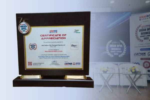 I-Bus Indore bags 'Most Admired BRTS in India' Award 2022